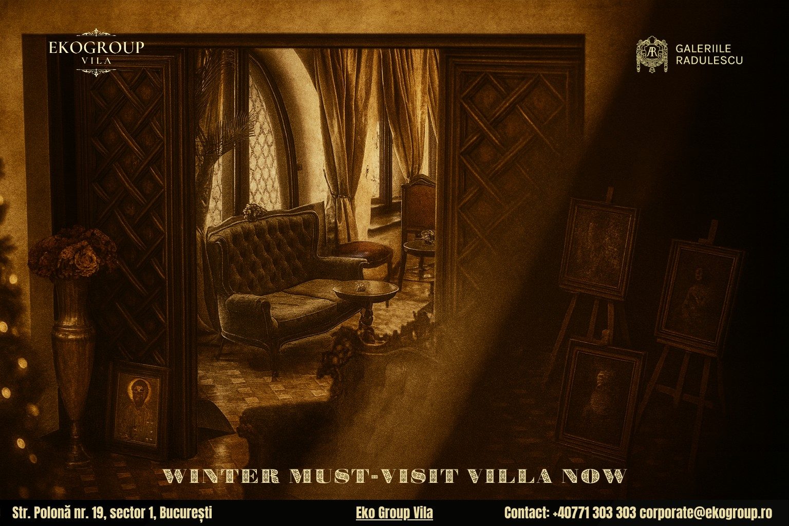 Ce poți vizita în București iarna: O escapadă în farmecul interbelic la Expoziția „Crăciunul anilor ’30” de la Eko Group Vila 10 Ce poți vizita în București iarna: O escapadă în farmecul interbelic la Expoziția „Crăciunul anilor ’30” de la Eko Group Vila